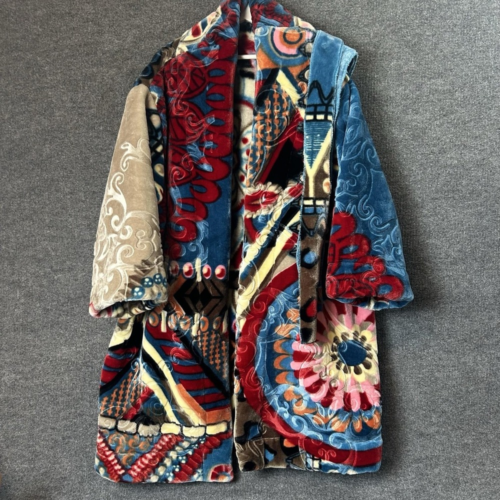 Vintage Daddy Robe Episode Mens One Size Multicolor Vegan Mink Belted